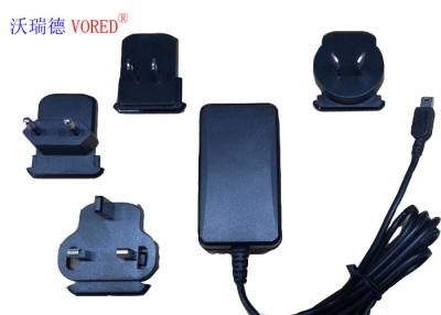 China 18W 12V Interchangeable Power Supply For Network Switch 1.5m Cable Length for sale