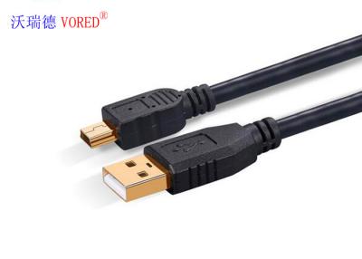 China Cable de carga rápido negro del USB, tipo cable de T de datos original del interfaz terminal V3 en venta