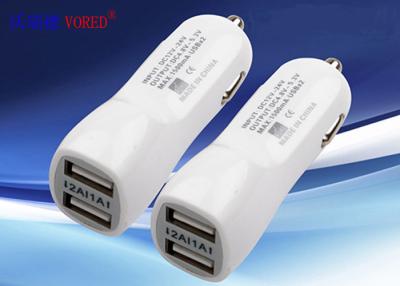 China Quick Double ports universal DC 12-24V USB Car Charger , Original Android / IPhone smart USB Car Adapter for sale