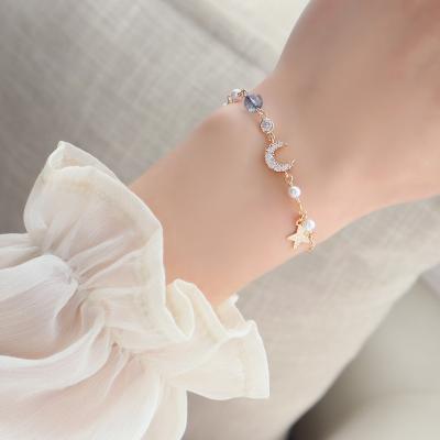 China Fine chain bead star moon jewelry bead bracelet beautiful temperament bracelet casual/sports female gift bracelet for sale