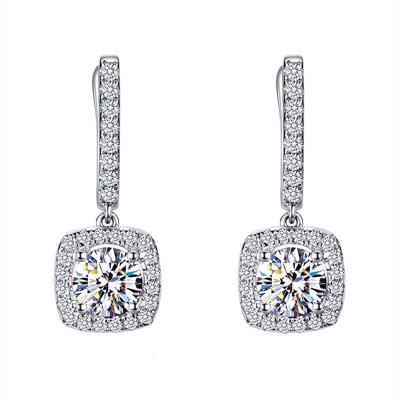 China Wholesale TRENDY Jewelry Stainless Steel Zircon Stud Earrings With Shiny Fashion Female Earrings for sale