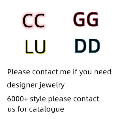 China 2022 New Trendy Brand Designer Brand Letter cc GG Earrings Famous Luxury Necklace Jewelry For Women for sale