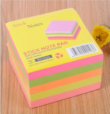 China Office Supplies Wholesale Self Adhesive Colorful Sticky Notepad, Logo Memo Sticky Notes Pad Custom Made for sale