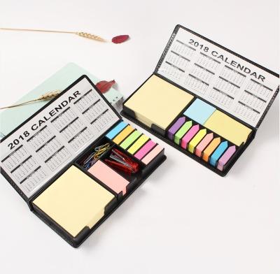 China PU Leather Self Adhesive Promotional Cover Sticky Note Sets, Memo Pad /Sticky Notes with Calendar for sale