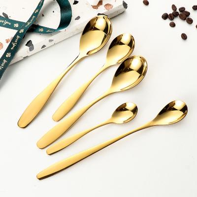 China Viable Amazon Wedding Stainless Steel Gold Cutlery Set Spoon Fork Knife Gold Flatware Set Best Selling for sale