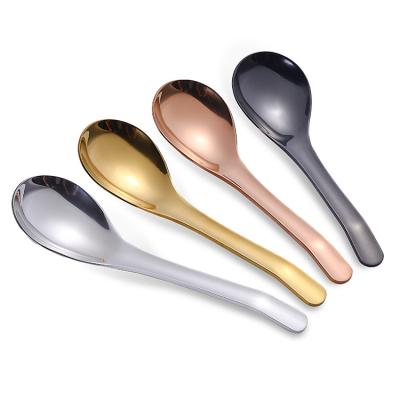 China Viable Wholesale Stainless Steel Tableware Royal Thick Round Earl Spoon Metal Table Spoon for sale