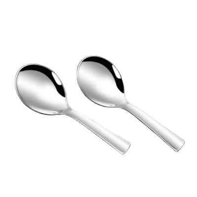 China Sustainable Wholesale Tableware 316 Stainless Steel Amazon Royal Thick Round Rice Spoon Earl Spoon for sale