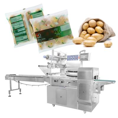 China Food large capacity hffs flow shea butter packing machine for frozen products dried fruits for sale