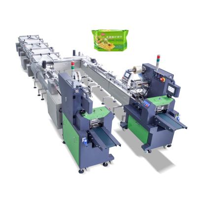 China Automatic Feeding Food Biscuits Flow Packaging Machine for sale