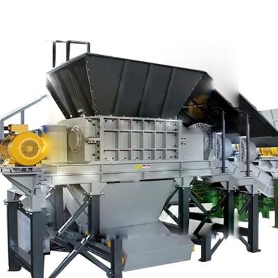 China Car Recycling Plant Two Axle Truck Heavy Duty Waste Tire Rubber Recycling Shredder Machine for sale