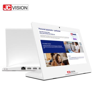 China JCVISION L Shape 10,1 inch Advertentie Display Android Tablet Feedback Kiosk Te koop