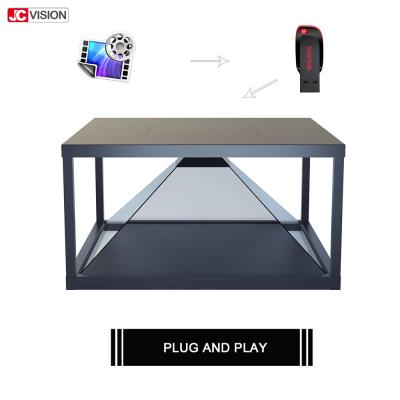 Cina ologramma LCD trasparente della piramide 3D dello schermo 360 di 100x100cm con il segno di Digital LED in vendita