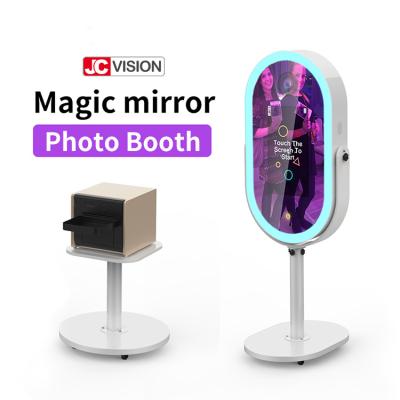 China De slimme Draagbare Kiosk van de Spiegelcabine, Selfie-de Cabine van de Spiegelfoto met Printer 21.5inch Te koop