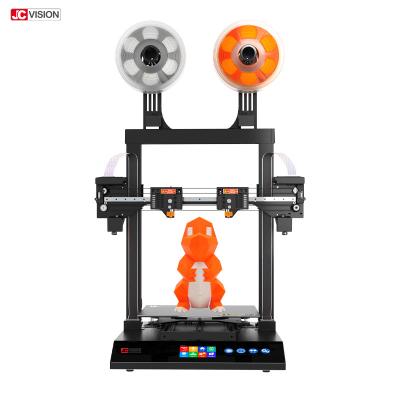 China Bocais duplos Desktop da impressora 400W dois da extrusora 3D do PLA de JCVISION à venda