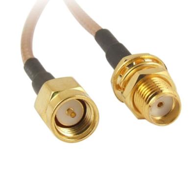 China RF 30cm SMA Male To RF Pigtail Female RG316 Coaxial Cable for sale