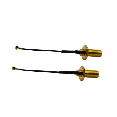 China Female RF Bulkhead SMA RF Coaxial Junctor To Ipex U.FL With 1.13mm RF Cable for sale