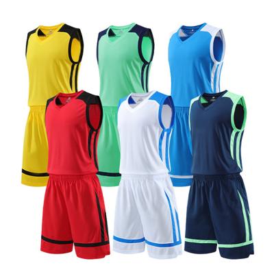 China Breathable White Blue Wholesale Cheap Wholesale Mens Basketball Jersey Uniforms Latest Design for sale