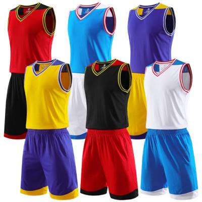 China Polyester Breathable Multicolor White Tema Set Quick Dry Sportswear Custom Breathable Basketball Wear for sale