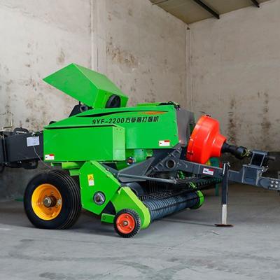 China Straw Corn Baler Tractor Mounted Mini Small Self-Powered Rice Square Hay Rice Wheat Straw Baler Square Press for sale