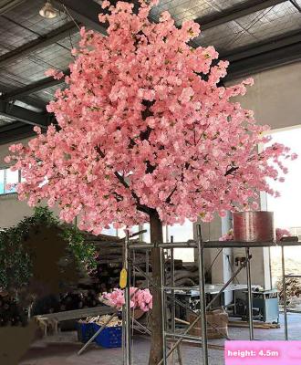 China Cherry Blossom Transitional High Artificial Tree 14ft Height Internal Wedding Workmanship Tree For Sale for sale