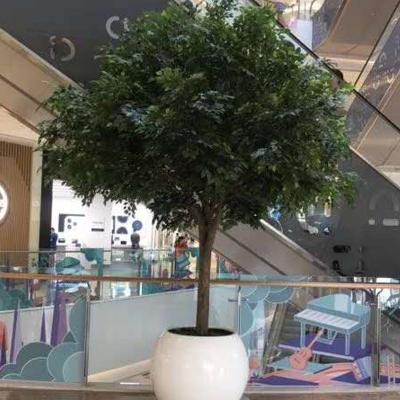 China Large contemporary high quality plastic artificial banyan tree ficus in mall for sale