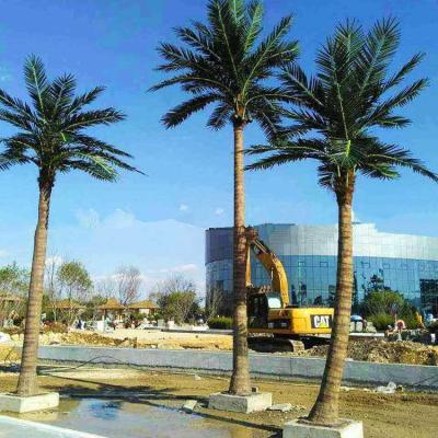 China Coastal Customize Different Size Outdoor Fake Palm Trees Large Artificial Trees For Theme Park for sale