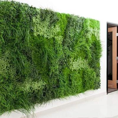 China Vertical landscape decor plant simulation hanging decoration garden foliages panel home decor for sale