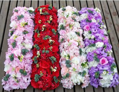 China Small coastal artificial hydrangea flowers wall panel for wedding decoration for sale