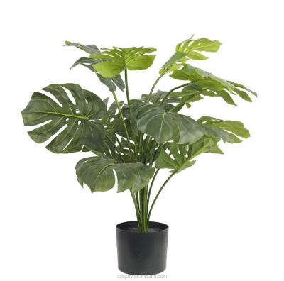 China High Quality Manufacturer Hot Selling Artificial Monstera Leaf Plant Eco-friendly Artificial Plant Bonsai Polyurethane Monstera Bonsai for sale