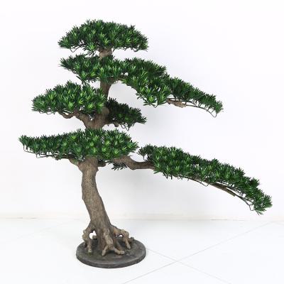 China Eco-friendly Artificial Simulation Pine Branches Podocarpus Pin Trees For Indoor Landscape Decoration for sale