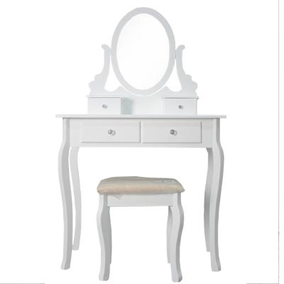 China (Other) Dressing Table Furniture Europe Adjustable Vanity Dressing Table For Adult Woman With Mirror Dresser for sale