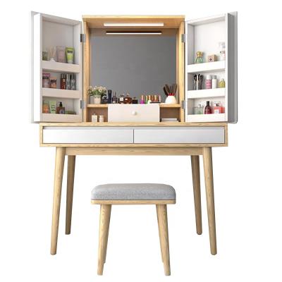 China Brand independent factory wholesale wooden dressing table with drawers LED multifunctional dressing table dressers for sale