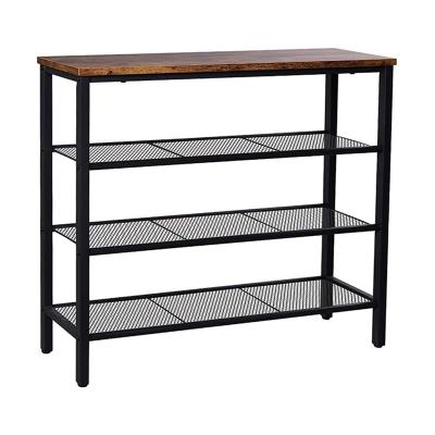 China Factory direct sales antique multiple compartments are super practical display contract bench shoe rack for sale