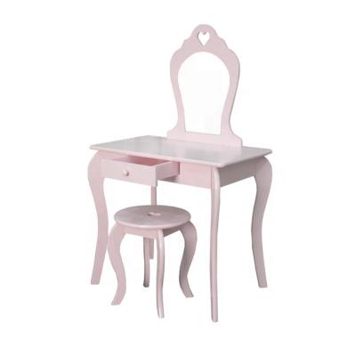 China Modern Design Modern Bedroom Furniture Kids Lace Wooden Dressing Table Furniture For Kids for sale