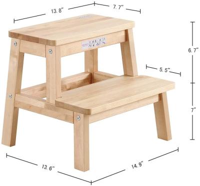 China (Other)Phoenix Craft Supplier Direct Sales Adjustable Pine Wood Toddler Learning Tower 2 Step Stool Kids Stand Up Tower for sale