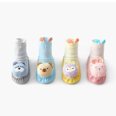 China New Arrival Cartoon Thin Breathable Toys Breathable Cloth Shoes Infant Baby Floor Socks for sale