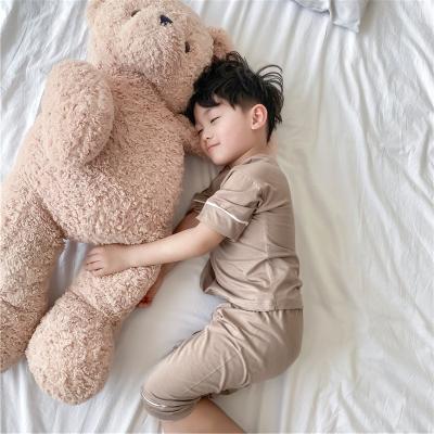 China New Product Breathable Summer Cotton Children Pajamas Boys Sleepwear Boys Modal Pajama Set for sale