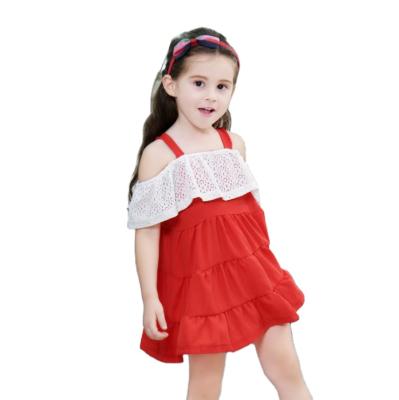 China Breathable Sleeveless Long Dress 2 Year Old Girl Dress For 2-10 Year Old Babies Children Girl Lace Up Dress for sale