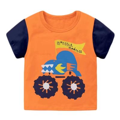 China Wholesale Breathable Short Sleeves Printing Kids Tops Baby Boy T-shirt Kids T-Shirts For Boys for sale