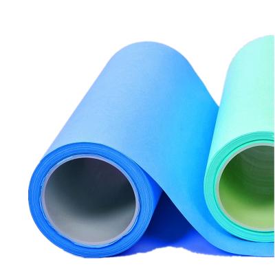 China Hospital Use Crepe Paper Wrinkle Paper 100% Pure Wood Pulp Medical Consumables Blue And Green Color for sale