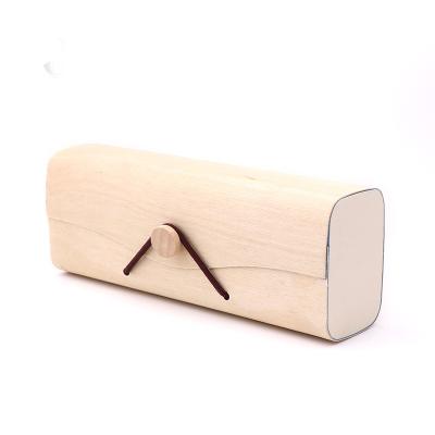 China 2021 Low Price Eco-friendly Glass Wooden Leather Sunglasses Box Latests High Quality Case for sale