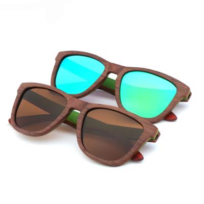 China Fashion Sunglasses Polarized Full Frame Mirror UV400 Sun Glass Wooden Shades Classic Handmade for sale