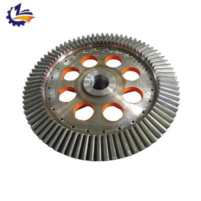 China Transmission Parts CNC Lathe Machining Steel Helical Gear Custom Gear Double Tooth Mill Coal Forged Bevel Gear for sale