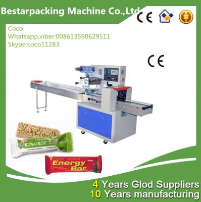 China Horizontal pillow flow pack energy bar wrapping machine /energy bar sealing machine for sale