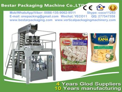 China frozen ravioli packing machine with MultiHead Weigher Filling VFFS premade bag Machine for sale