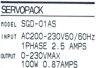 China SGD-01AS Yaskawa AC Frequency 100w Output Analog Servo Driver for sale