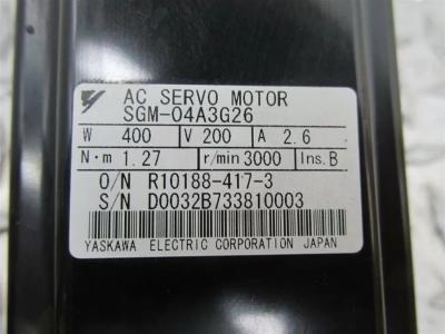 China SGM-04A3G26 Yaskawa Industrial 400w Servo Enclosed Loop Modular for sale