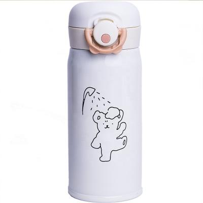 China Business TY Bear Mug Student Portable Bouncing Cartoon Vacuum Flask for School Gift Bear Mug Small Cartoon Portable Bounc for sale