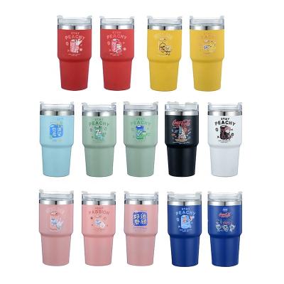 China Business TY 30 Ounce Double Walled Vacuum Insulated Cups Stainless Steel Tumbler And Flask With Straw Support Model Wholesale Customization for sale