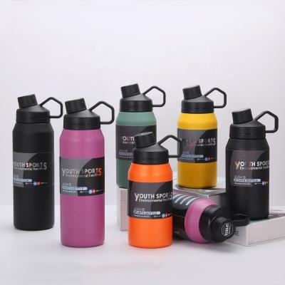 China 1600-2500ml Business Outdoor Thermos Water Cups Portable Large Capacity Insulated Cup In Stainless Steel Cup Running Vacuum Bottle for sale